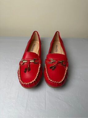 Milady Red Comfortable Foldable Slip-On Loafers Size 6.5